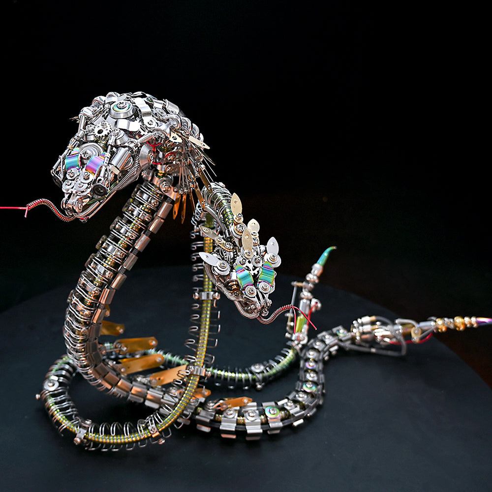 Steampunk Mechanical rattlesnake Metal 3D Puzzle Kit for Adults - 3D Metal Puzzle Kit | Karpenter Shop