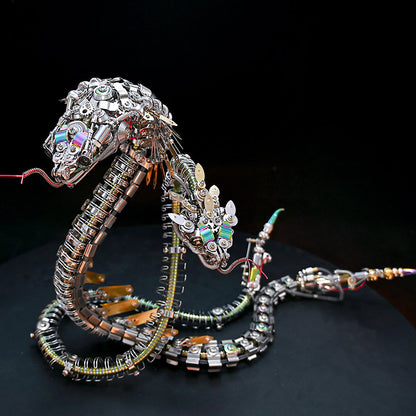 Steampunk Mechanical rattlesnake Metal 3D Puzzle Kit for Adults - 3D Metal Puzzle Kit | Karpenter Shop