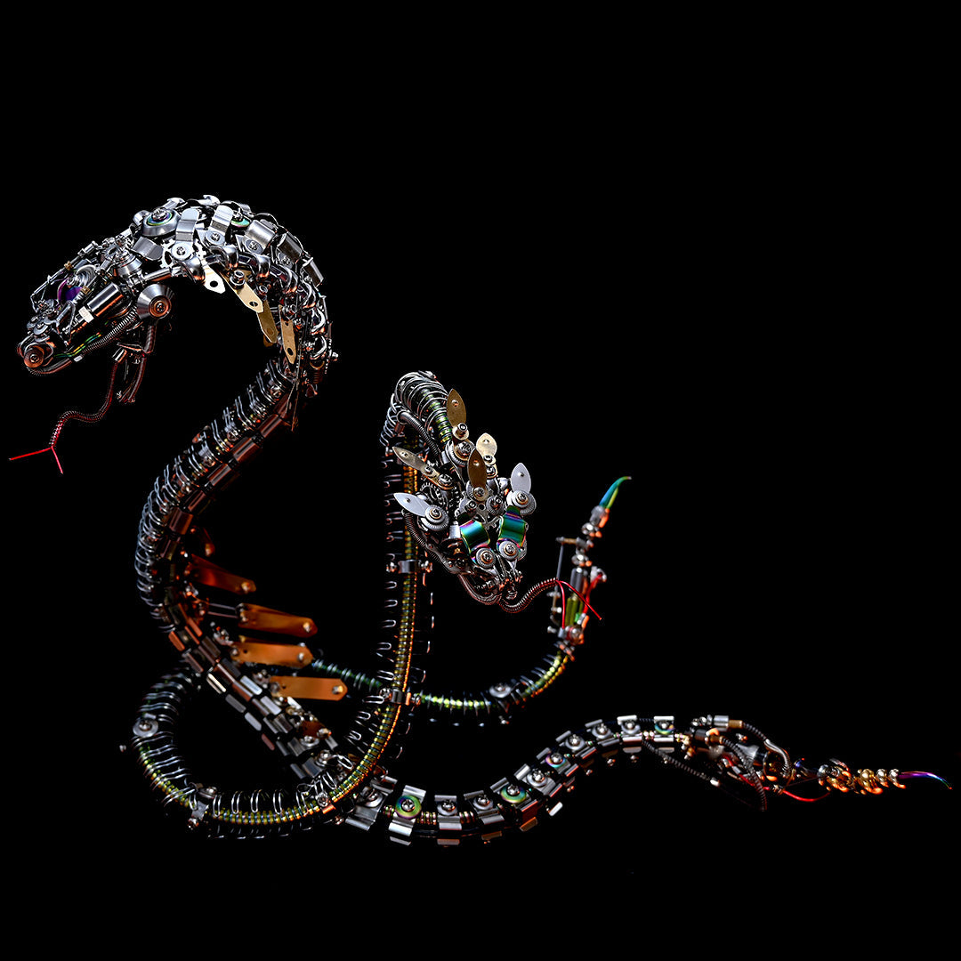 Steampunk Mechanical rattlesnake Metal 3D Puzzle Kit for Adults - 3D Metal Puzzle Kit | Karpenter Shop