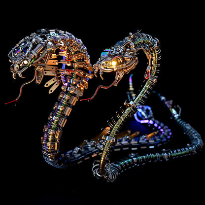 Steampunk Mechanical rattlesnake Metal 3D Puzzle Kit for Adults - 3D Metal Puzzle Kit | Karpenter Shop