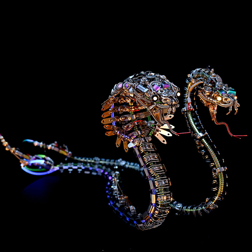 Steampunk Mechanical rattlesnake Metal 3D Puzzle Kit for Adults - 3D Metal Puzzle Kit | Karpenter Shop