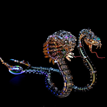 Steampunk Mechanical rattlesnake Metal 3D Puzzle Kit for Adults - 3D Metal Puzzle Kit | Karpenter Shop