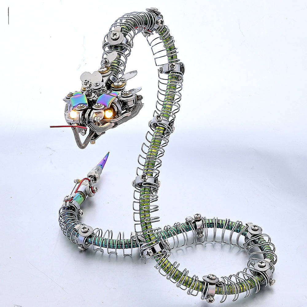 Steampunk Mechanical rattlesnake Metal 3D Puzzle Kit for Adults - 3D Metal Puzzle Kit | Karpenter Shop