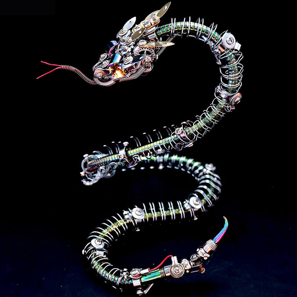 Steampunk Mechanical rattlesnake Metal 3D Puzzle Kit for Adults - 3D Metal Puzzle Kit | Karpenter Shop