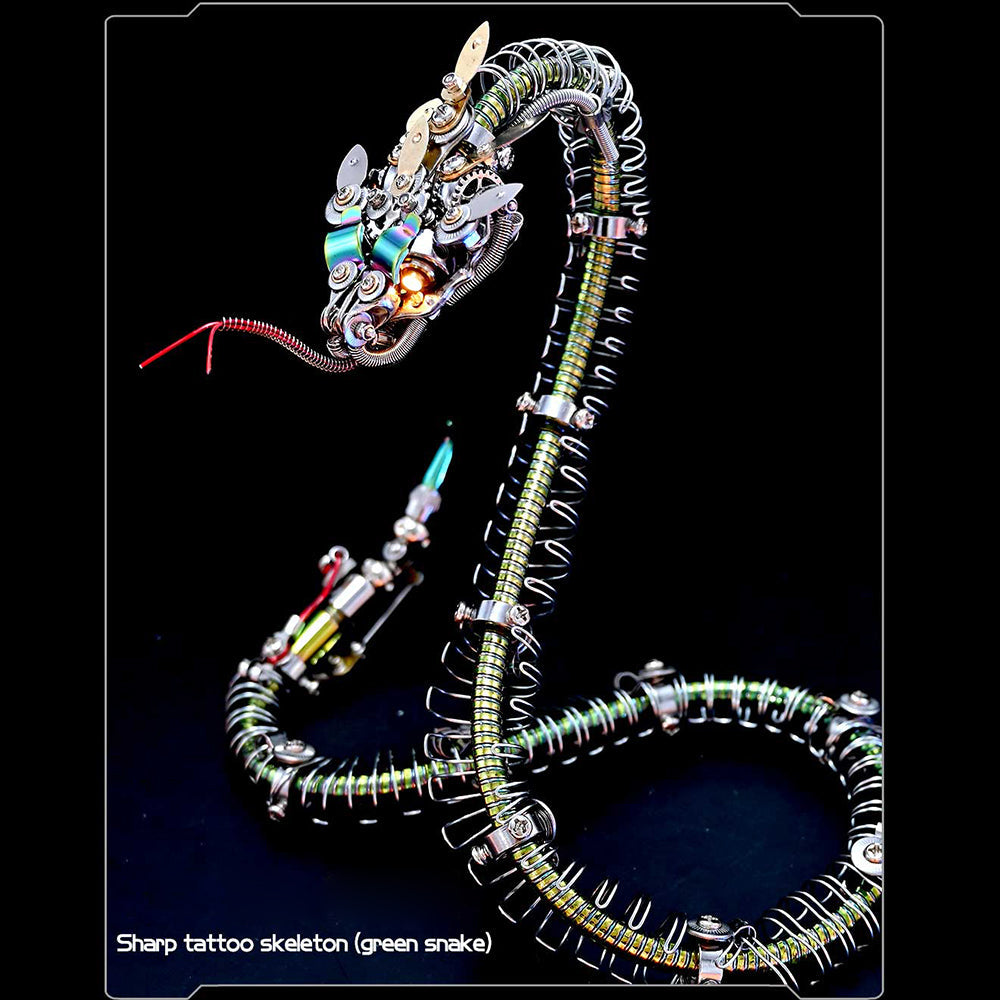 Steampunk Mechanical rattlesnake Metal 3D Puzzle Kit for Adults - 3D Metal Puzzle Kit | Karpenter Shop
