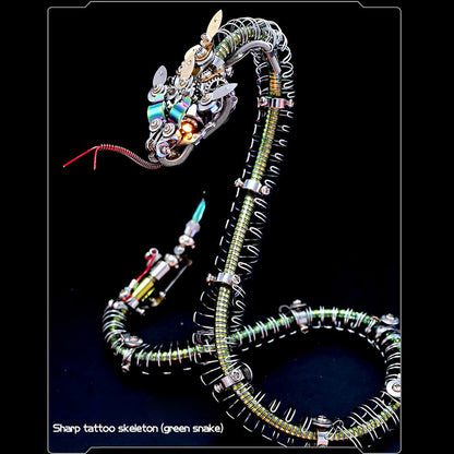 Steampunk Mechanical rattlesnake Metal 3D Puzzle Kit for Adults - 3D Metal Puzzle Kit | Karpenter Shop