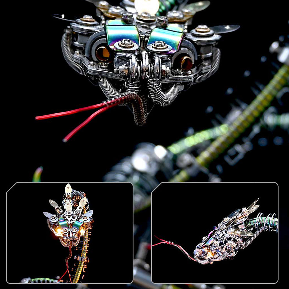 Steampunk Mechanical rattlesnake Metal 3D Puzzle Kit for Adults - 3D Metal Puzzle Kit | Karpenter Shop