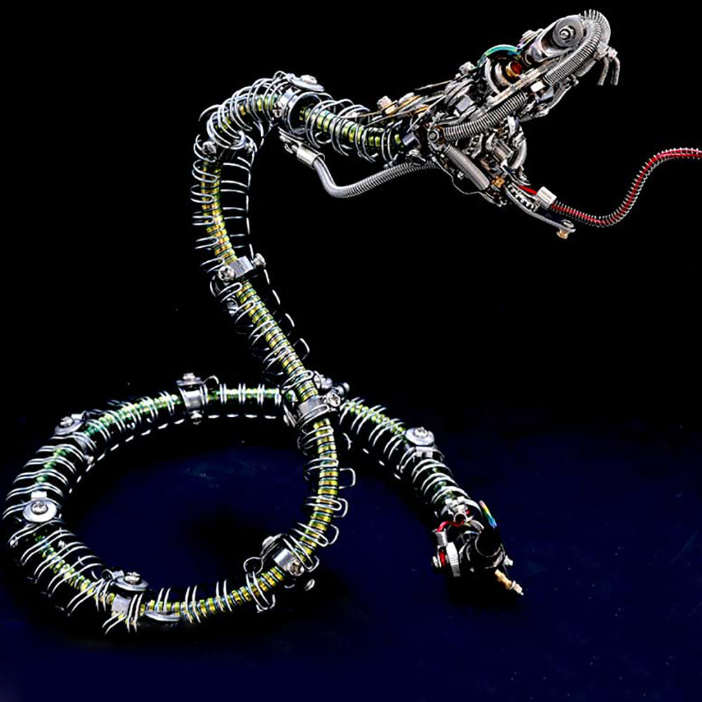 Steampunk Mechanical rattlesnake Metal 3D Puzzle Kit for Adults - 3D Metal Puzzle Kit | Karpenter Shop