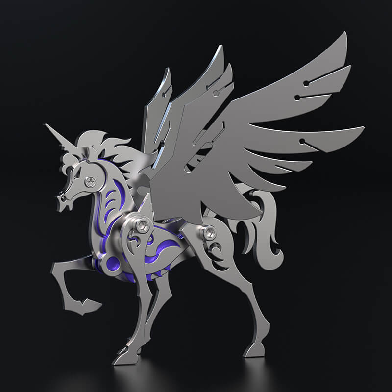 Unicorn 3D Metal Model Puzzle Colorful Kit Mythical Creature - 3D Metal Puzzle Kit | Karpenter Shop