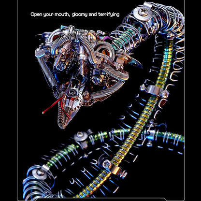 Steampunk Mechanical rattlesnake Metal 3D Puzzle Kit for Adults - 3D Metal Puzzle Kit | Karpenter Shop