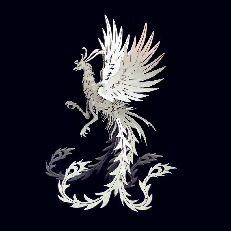 Steel Mechanical Phoenix 3D Metal Model Kit – Hand-Assembled Puzzle - 3D Metal Puzzle Kit | Karpenter Shop