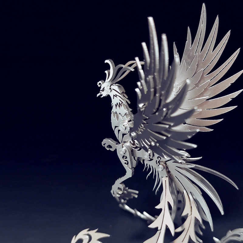 Steel Mechanical Phoenix 3D Metal Model Kit – Hand-Assembled Puzzle - 3D Metal Puzzle Kit | Karpenter Shop