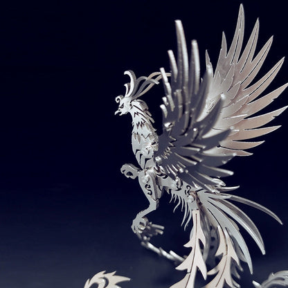 Steel Mechanical Phoenix 3D Metal Model Kit – Hand-Assembled Puzzle - 3D Metal Puzzle Kit | Karpenter Shop