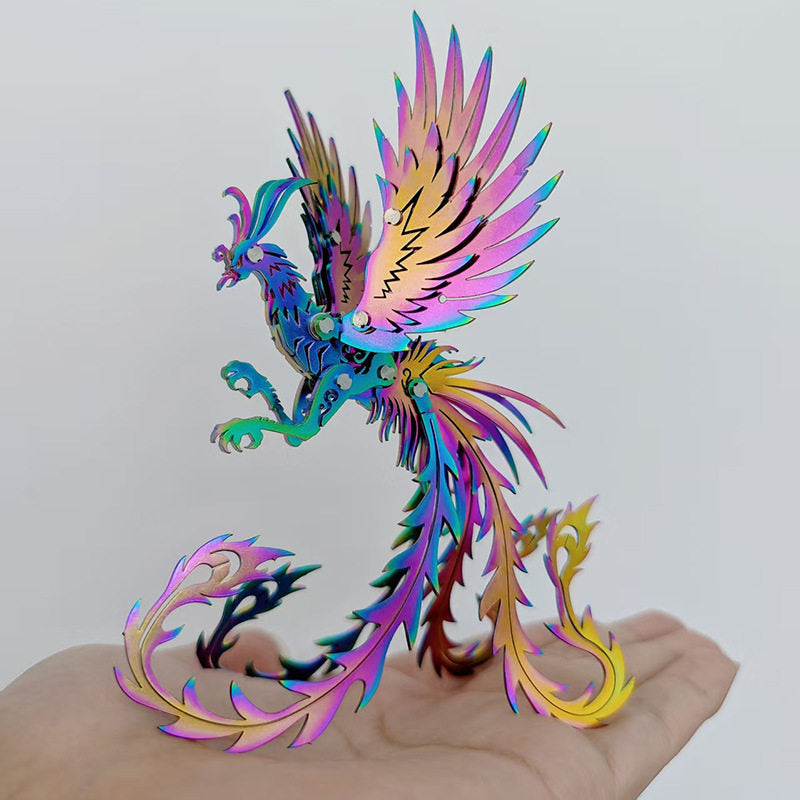 Steel Mechanical Phoenix 3D Metal Model Kit – Hand-Assembled Puzzle - 3D Metal Puzzle Kit | Karpenter Shop