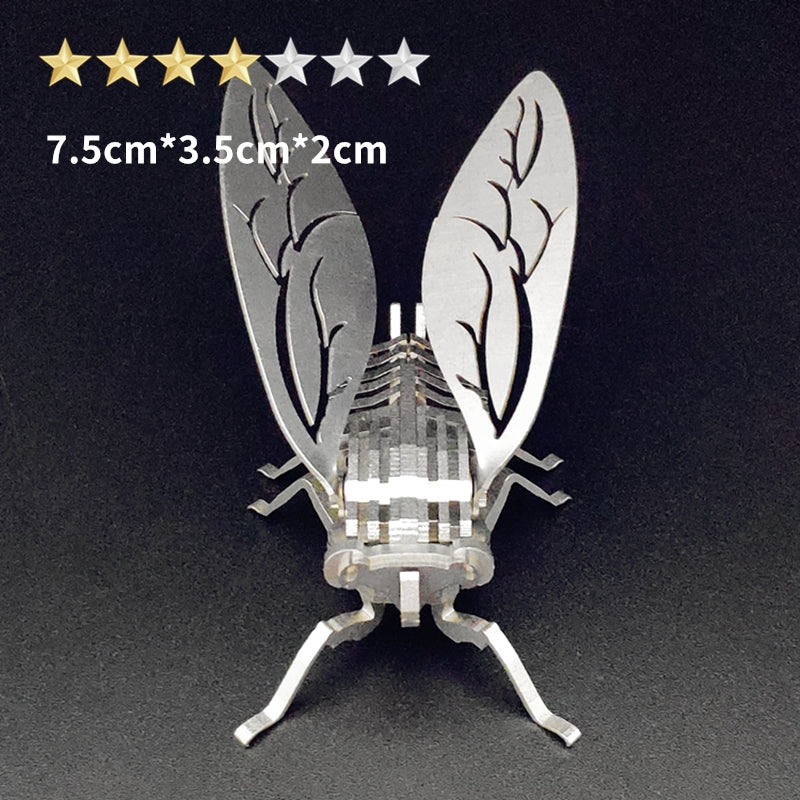 3D Metal Cicada Mechanical Puzzle Model Kit - 3D Metal Puzzle Kit | Karpenter Shop