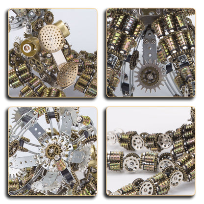2400PCS+ Steampunk Mechanical Octopus Metal DIY 3D Model Kit - 3D Metal Puzzle Kit | Karpenter Shop