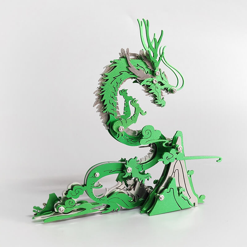3D DIY Metal Puzzle Dragon on the Mountain Mythical Creature Model Kit - 3D Metal Puzzle Kit | Karpenter Shop