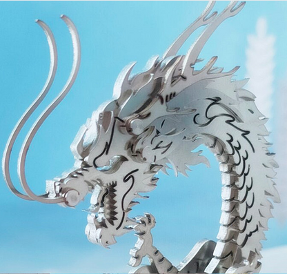3D DIY Metal Puzzle Dragon on the Mountain Mythical Creature Model Kit - 3D Metal Puzzle Kit | Karpenter Shop