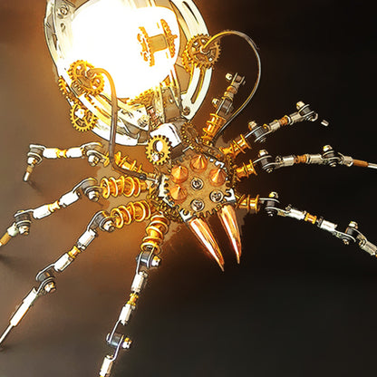 Steampunk 512pcs Metal Spider Desk Lamp Model DIY Assemble Kits - 3D Metal Puzzle Kit | Karpenter Shop
