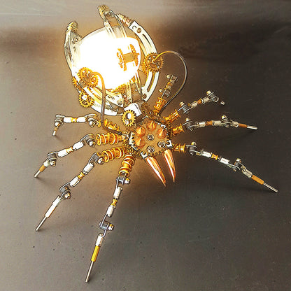 Steampunk 512pcs Metal Spider Desk Lamp Model DIY Assemble Kits - 3D Metal Puzzle Kit | Karpenter Shop