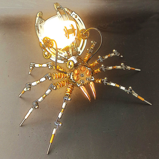 Steampunk 512pcs Metal Spider Desk Lamp Model DIY Assemble Kits - 3D Metal Puzzle Kit | Karpenter Shop