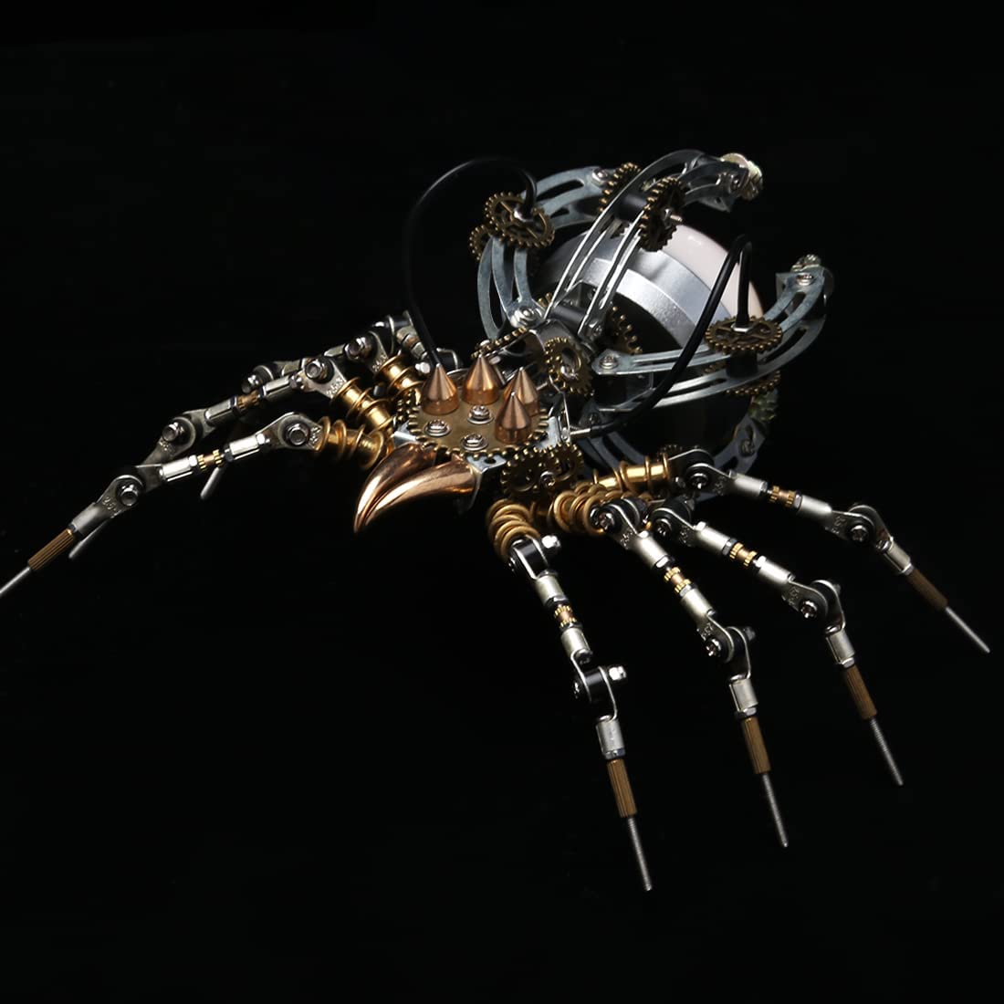 Steampunk 512pcs Metal Spider Desk Lamp Model DIY Assemble Kits - 3D Metal Puzzle Kit | Karpenter Shop