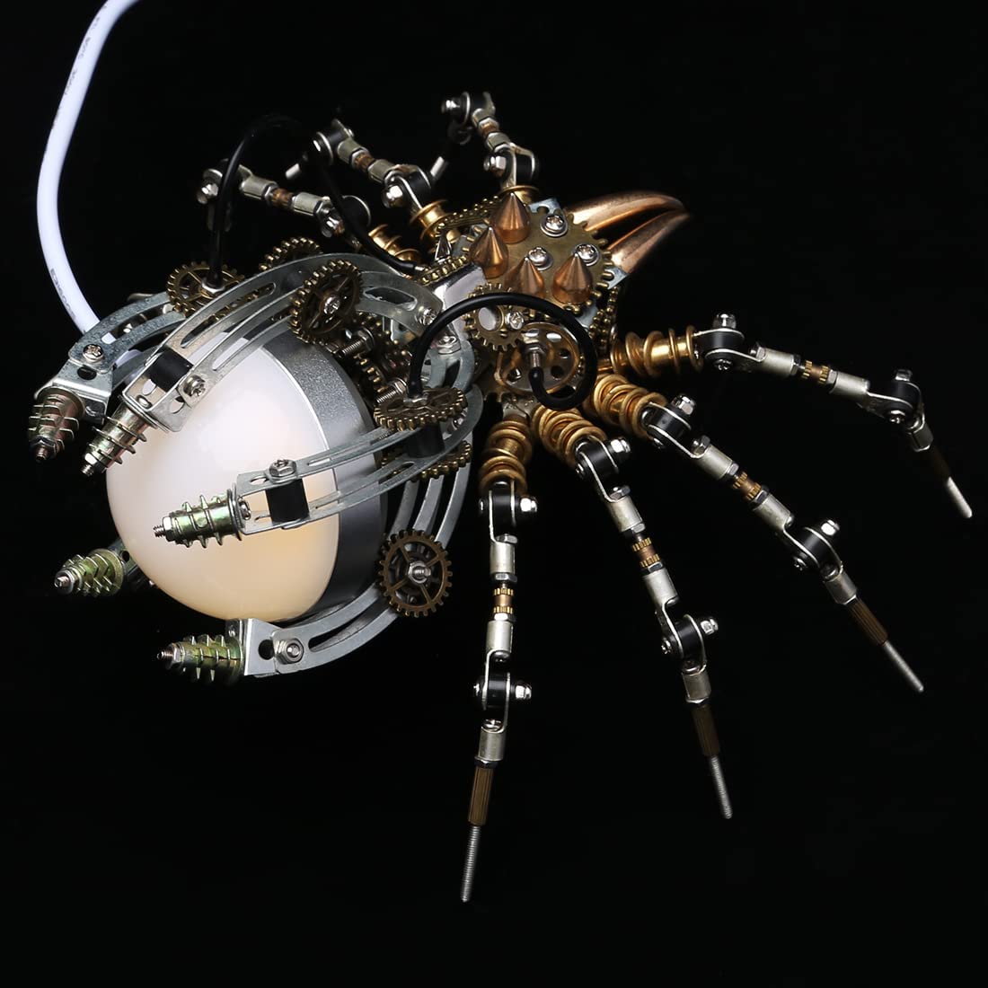 Steampunk 512pcs Metal Spider Desk Lamp Model DIY Assemble Kits - 3D Metal Puzzle Kit | Karpenter Shop