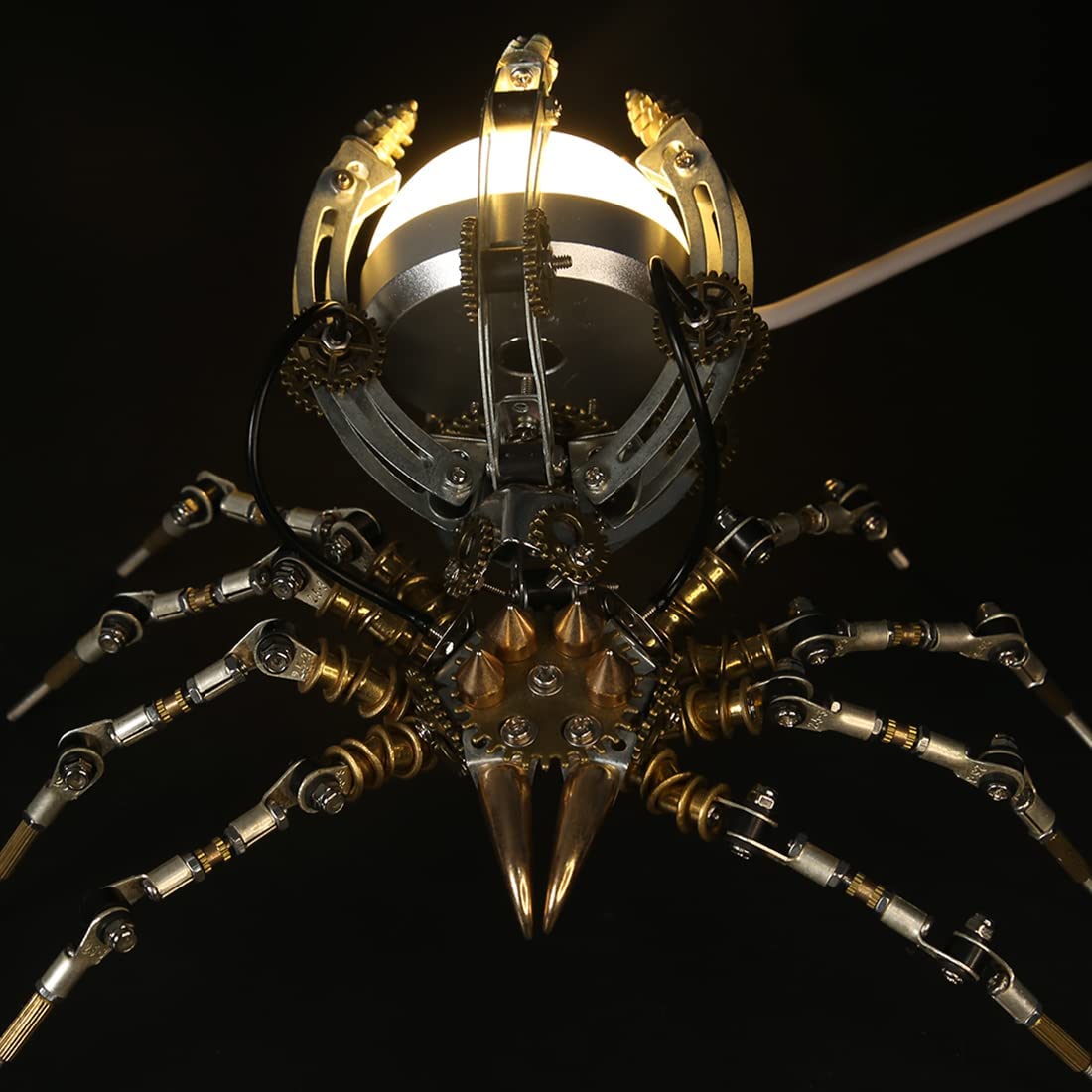 Steampunk 512pcs Metal Spider Desk Lamp Model DIY Assemble Kits - 3D Metal Puzzle Kit | Karpenter Shop