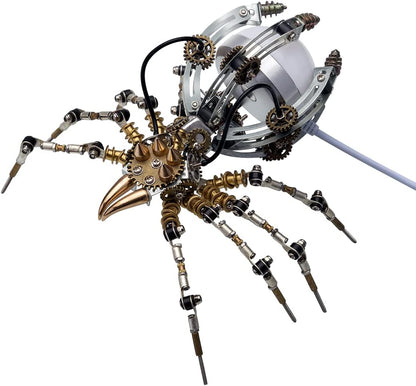 Steampunk 512pcs Metal Spider Desk Lamp Model DIY Assemble Kits - 3D Metal Puzzle Kit | Karpenter Shop