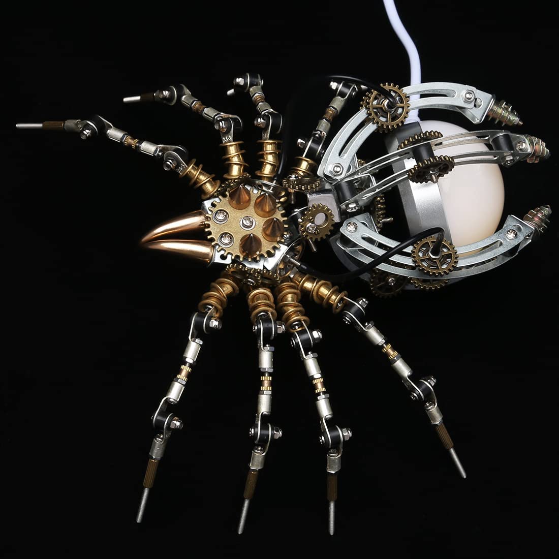 Steampunk 512pcs Metal Spider Desk Lamp Model DIY Assemble Kits - 3D Metal Puzzle Kit | Karpenter Shop