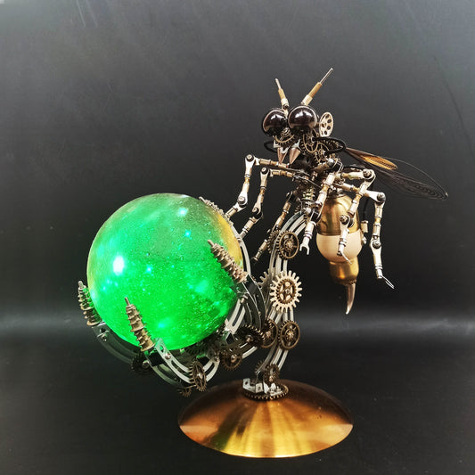 Steampunk Wasp 3D Multiple Scene Model Kit Puzzle with Base - 3D Metal Puzzle Kit | Karpenter Shop
