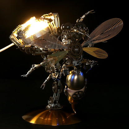 Steampunk Wasp 3D Multiple Scene Model Kit Puzzle with Base - 3D Metal Puzzle Kit | Karpenter Shop