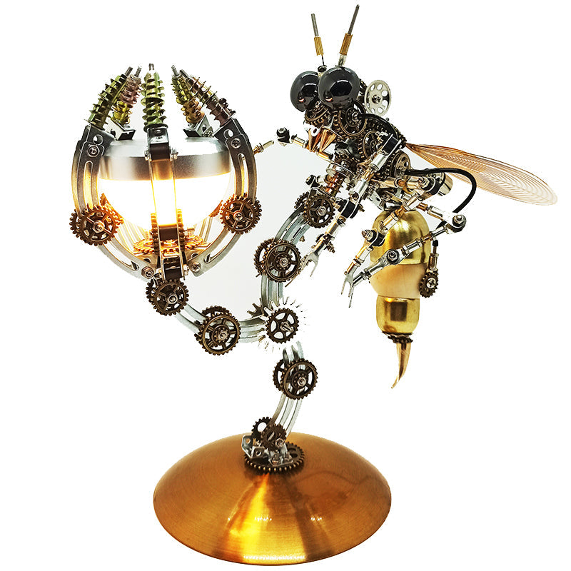 Steampunk Wasp 3D Multiple Scene Model Kit Puzzle with Base - 3D Metal Puzzle Kit | Karpenter Shop