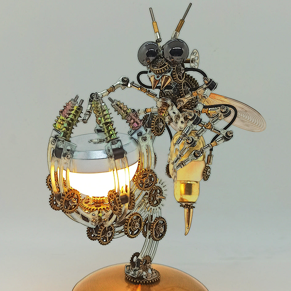 Steampunk Wasp 3D Multiple Scene Model Kit Puzzle with Base - 3D Metal Puzzle Kit | Karpenter Shop
