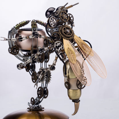 Steampunk Wasp 3D Multiple Scene Model Kit Puzzle with Base - 3D Metal Puzzle Kit | Karpenter Shop