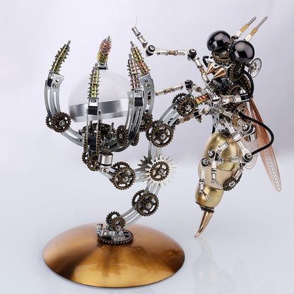 Steampunk Wasp 3D Multiple Scene Model Kit Puzzle with Base - 3D Metal Puzzle Kit | Karpenter Shop