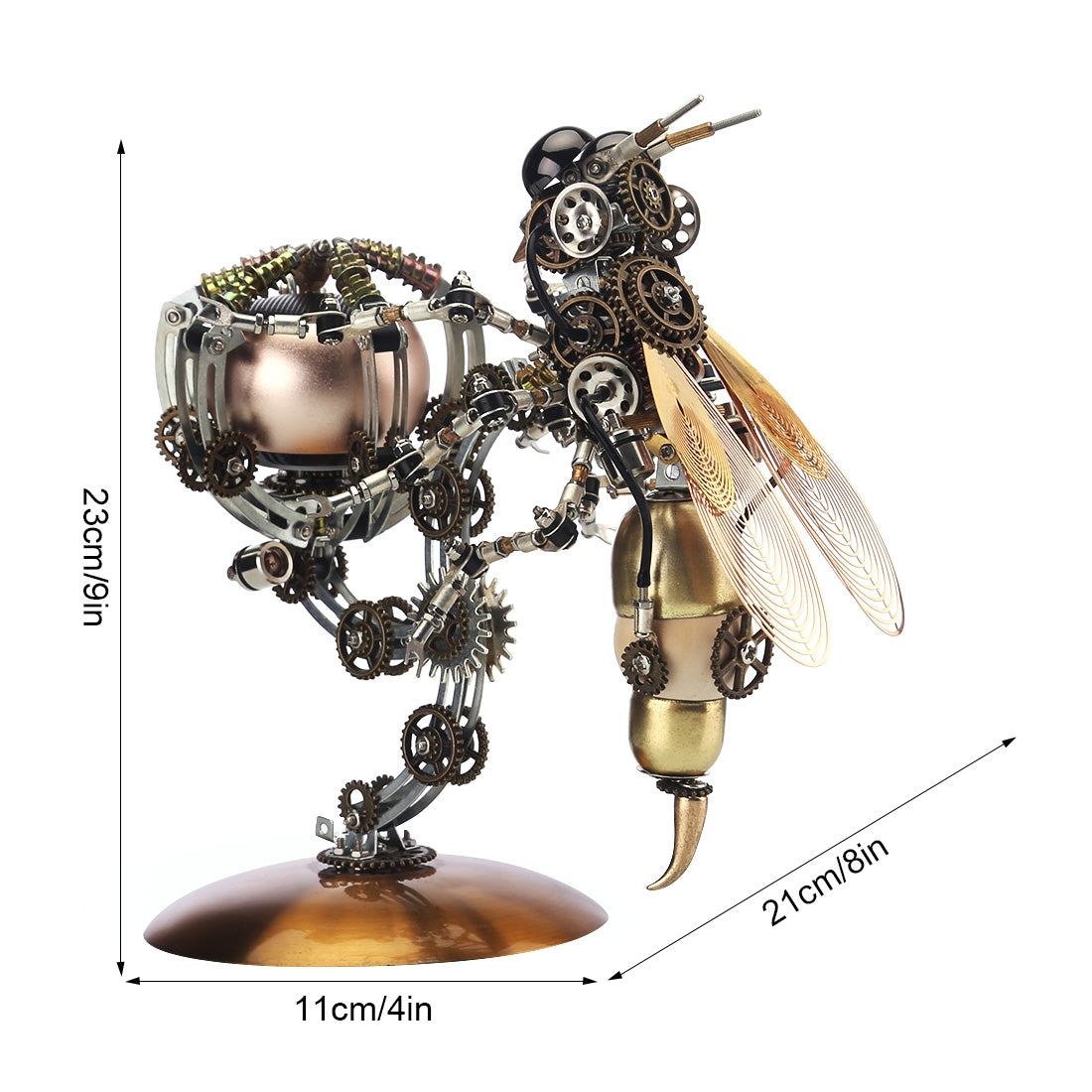 Steampunk Wasp 3D Multiple Scene Model Kit Puzzle with Base - 3D Metal Puzzle Kit | Karpenter Shop