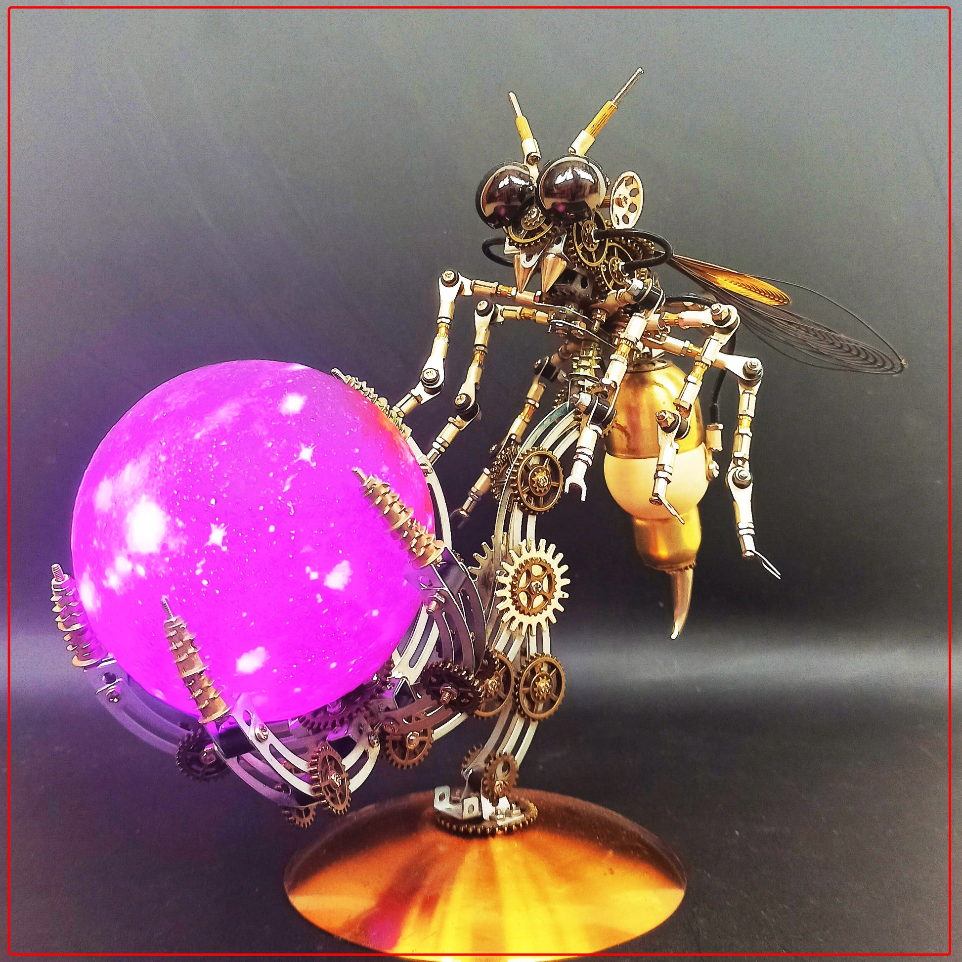 Steampunk Wasp 3D Multiple Scene Model Kit Puzzle with Base - 3D Metal Puzzle Kit | Karpenter Shop