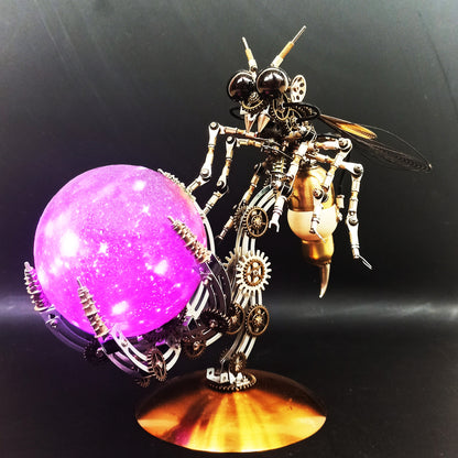 Steampunk Wasp 3D Multiple Scene Model Kit Puzzle with Base - 3D Metal Puzzle Kit | Karpenter Shop