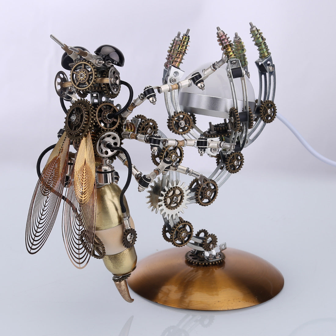 Steampunk Wasp 3D Multiple Scene Model Kit Puzzle with Base - 3D Metal Puzzle Kit | Karpenter Shop