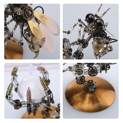 Steampunk Wasp 3D Multiple Scene Model Kit Puzzle with Base - 3D Metal Puzzle Kit | Karpenter Shop
