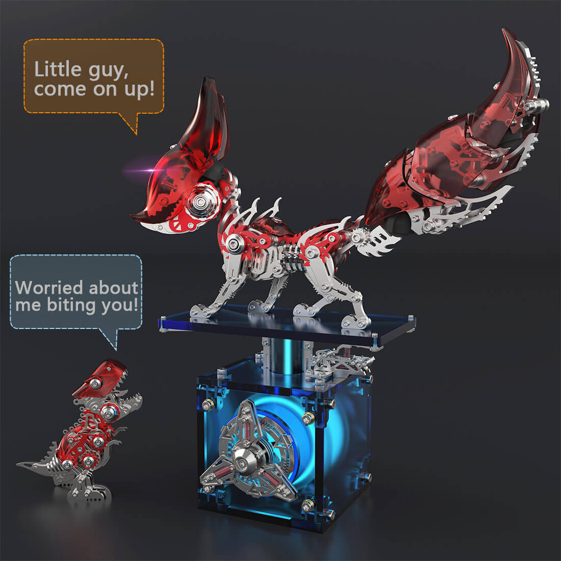 Fox Hanfei 339PCS 3D Mechanical Metal Model – Magnetic LED Kit - 3D Metal Puzzle Kit | Karpenter Shop