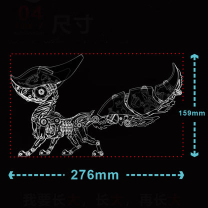 Fox Hanfei 339PCS 3D Mechanical Metal Model – Magnetic LED Kit - 3D Metal Puzzle Kit | Karpenter Shop