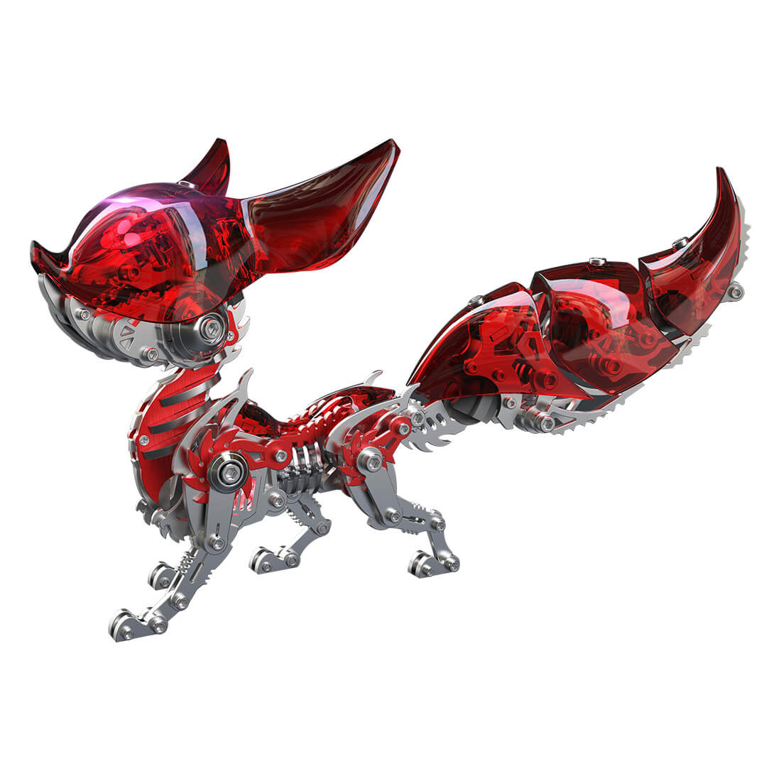 Fox Hanfei 339PCS 3D Mechanical Metal Model – Magnetic LED Kit - 3D Metal Puzzle Kit | Karpenter Shop