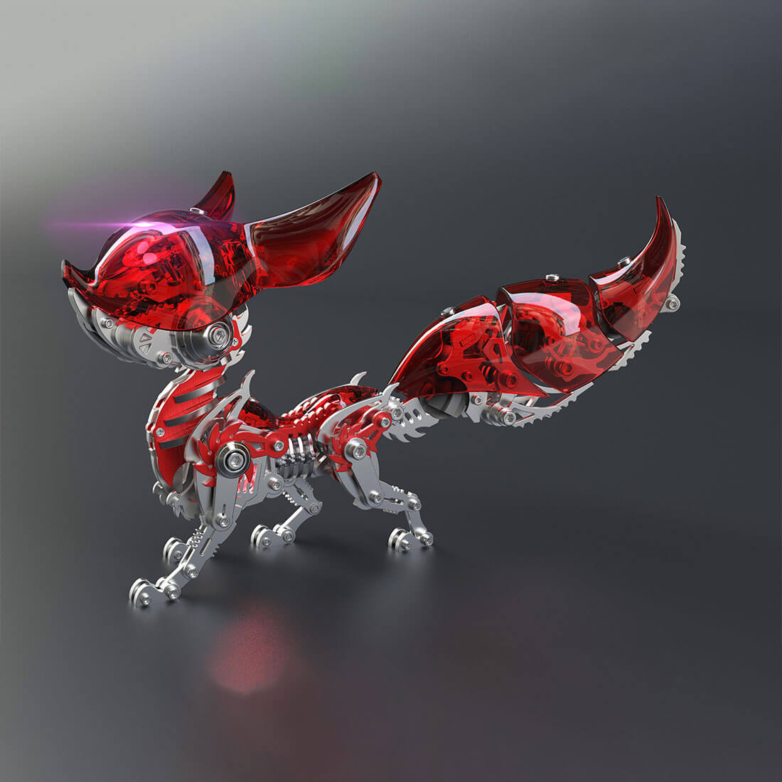 Fox Hanfei 339PCS 3D Mechanical Metal Model – Magnetic LED Kit - 3D Metal Puzzle Kit | Karpenter Shop