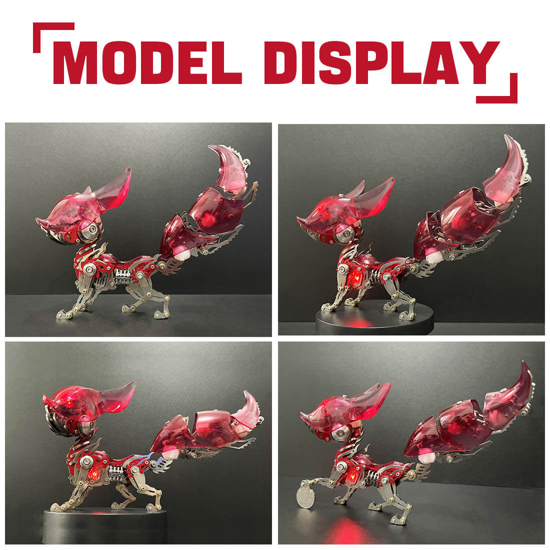 Fox Hanfei 339PCS 3D Mechanical Metal Model – Magnetic LED Kit - 3D Metal Puzzle Kit | Karpenter Shop