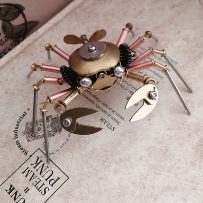 3D Copper Mechanical Crab Metal Model – Ready-Made Home Decor - 3D Metal Puzzle Kit | Karpenter Shop