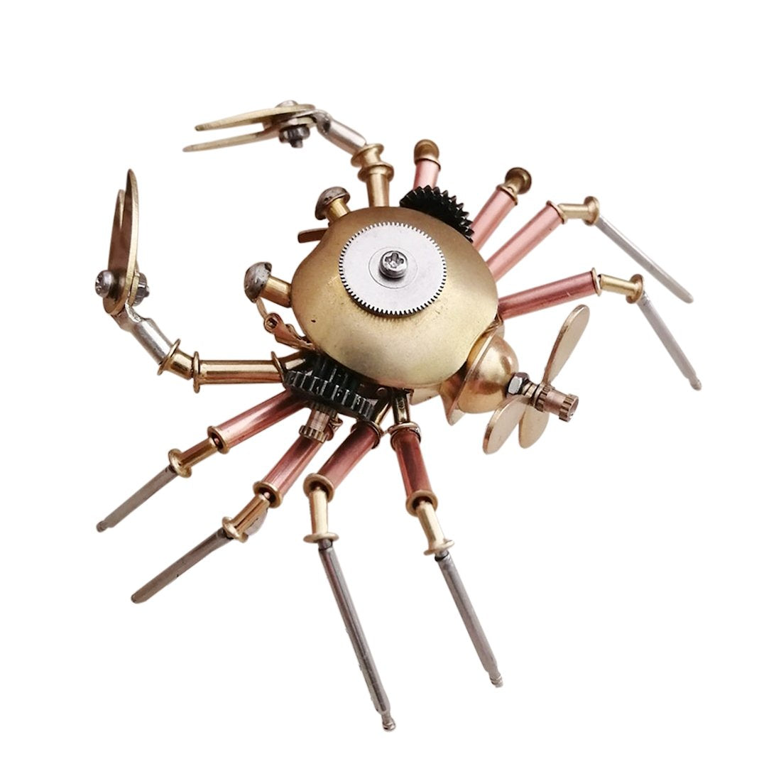 3D Copper Mechanical Crab Metal Model – Ready-Made Home Decor - 3D Metal Puzzle Kit | Karpenter Shop