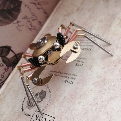3D Copper Mechanical Crab Metal Model – Ready-Made Home Decor - 3D Metal Puzzle Kit | Karpenter Shop