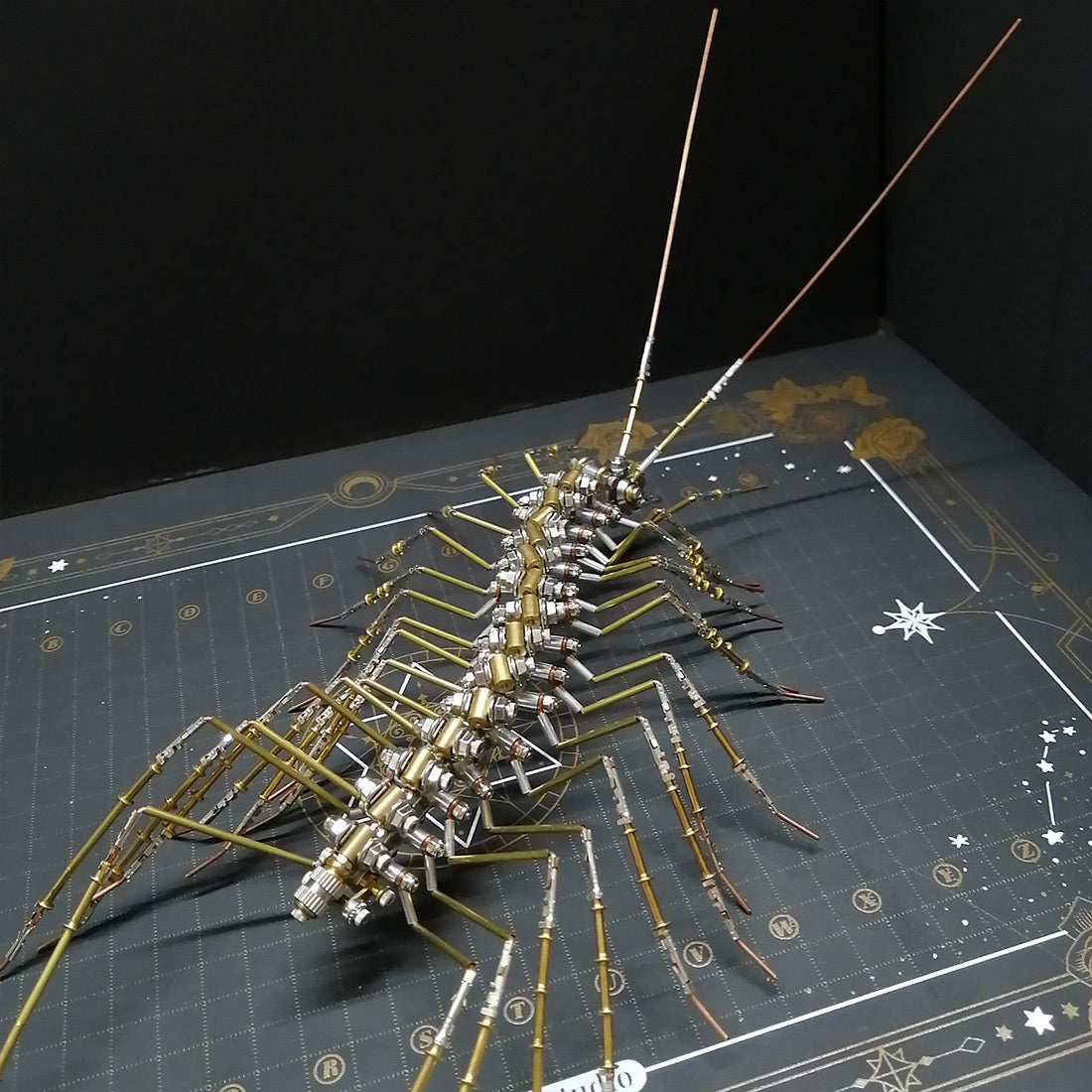 Biochemical Mechanical Scutigera Metal Model Building Kits Insect Art - 3D Metal Puzzle Kit | Karpenter Shop